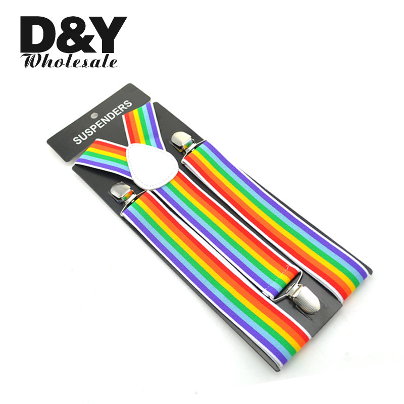 Novo 3.5cm de largura 6 listra - Suspenders Clip Men avaliação e preço