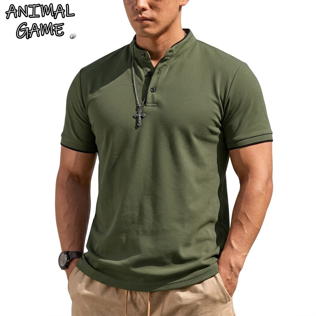 Camisa Henley de Manga Curta p - Mens Fashion Modern avaliação e preço