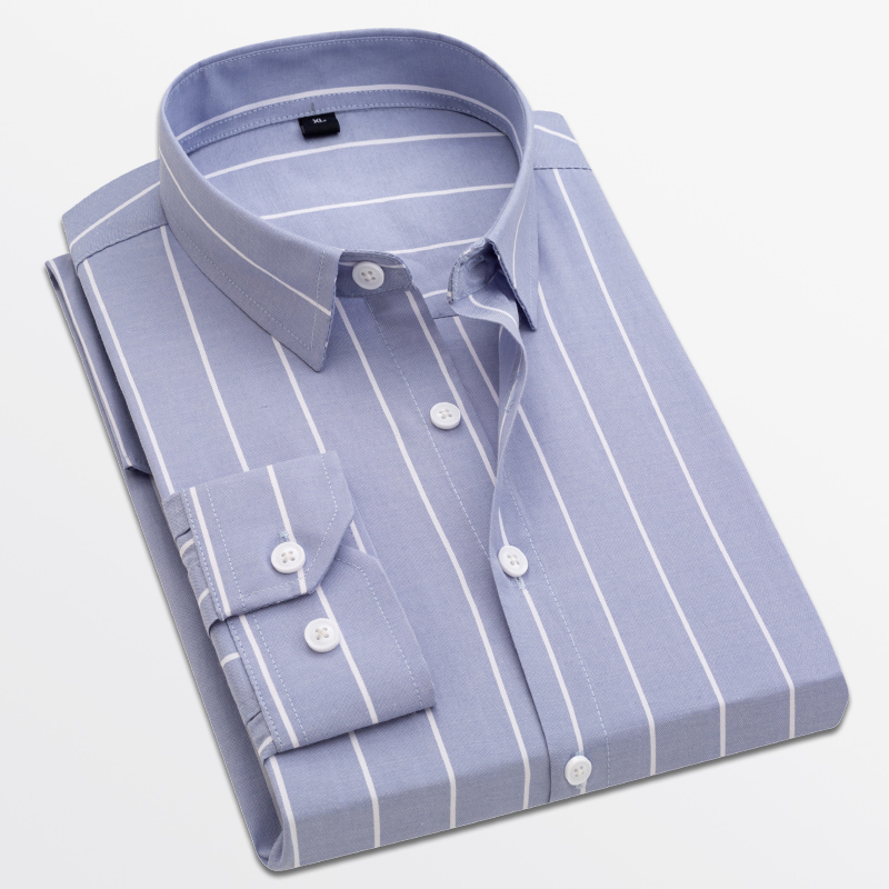 Camisa listrada masculina de m - Dress Shirt Non-Iron avaliação e preço