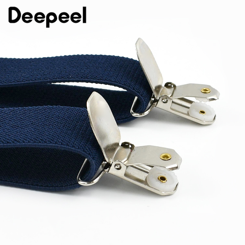 Deepeel 2.5*100cm suspensórios - Suspenders Clip Men avaliação e preço