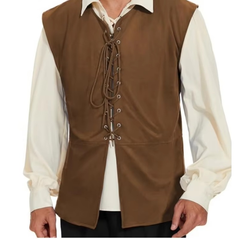 Colete Masculino Medieval Rena - Mens Fashion Vest avaliação e preço