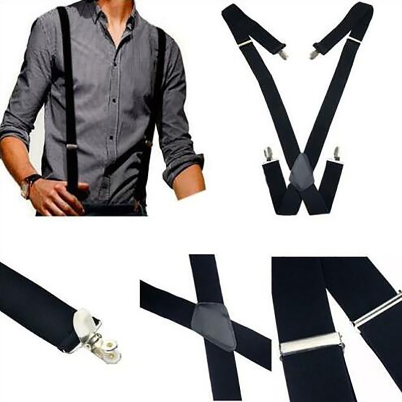 4 clipes 2.5/3.5cm de largura  - Suspenders Clip Men avaliação e preço