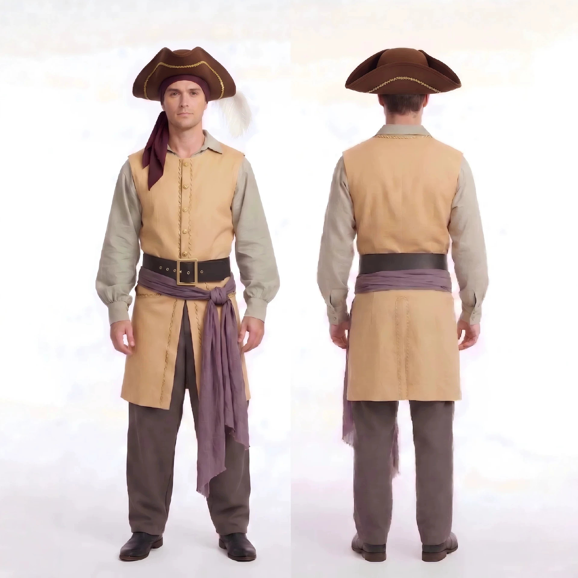 Fantasia de Pirata Capitão Cla - Mens Fashion Vest avaliação e preço