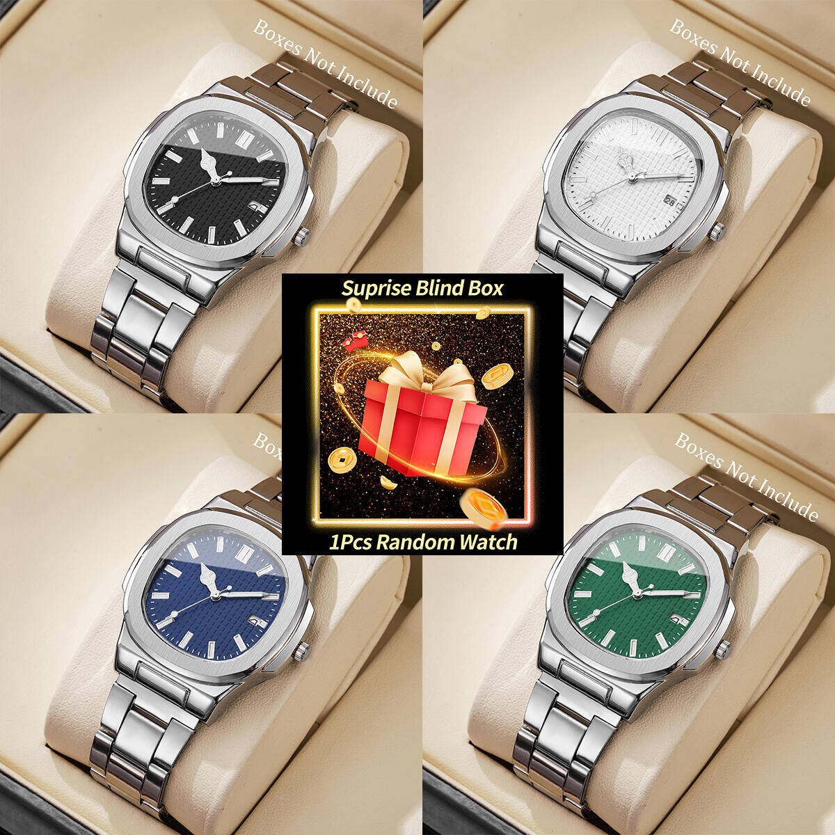 1pc surpresa mistério relógio  - Mens Fashion Watch avaliação e preço
